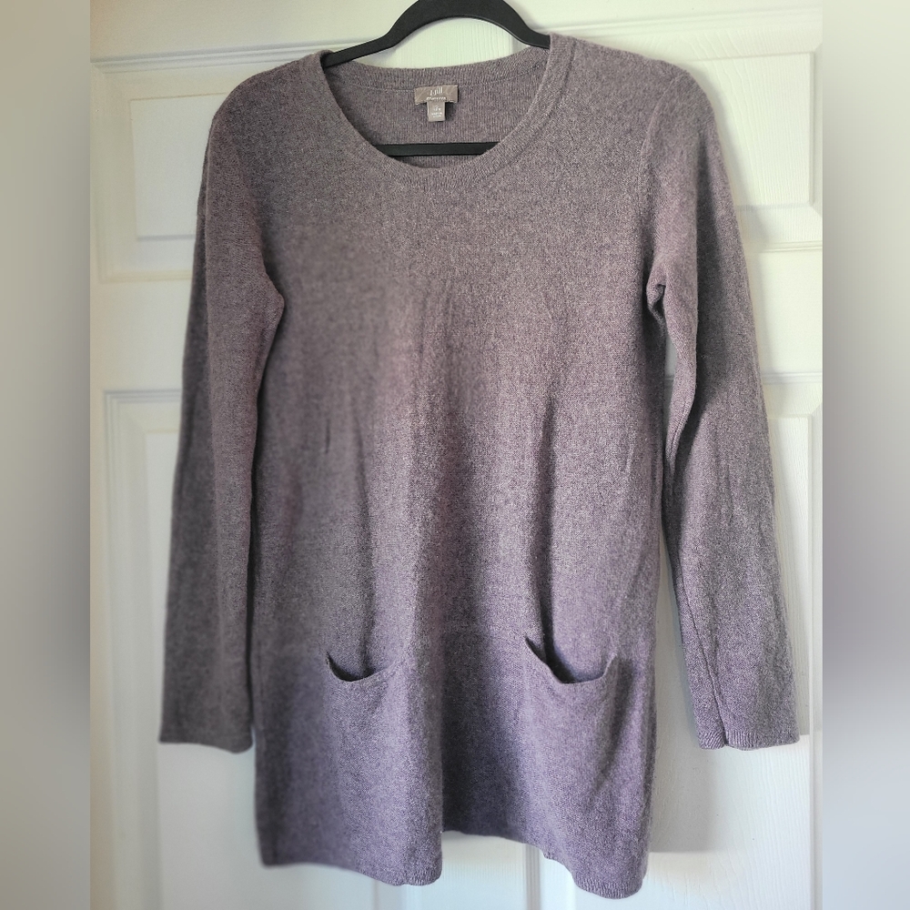 J.jill Wool And Cashmere Blend Lavender Sweater